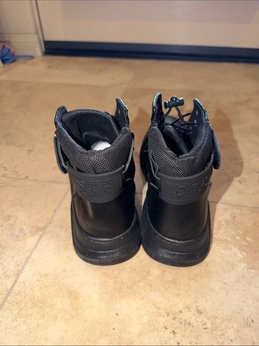Men's Black Lace-Up Combat Boots